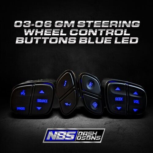 2003-2006 Gm Steering Wheel Control Buttons (Blue Led)