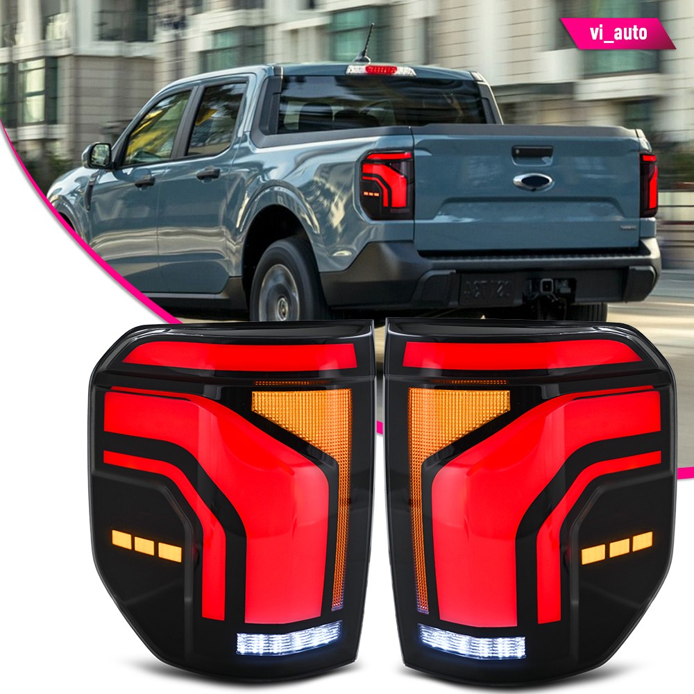 Upgarde LED Tail Lights For Ford Maverick 2022 2023 2024 Rear Lamps Smoked LH+RH