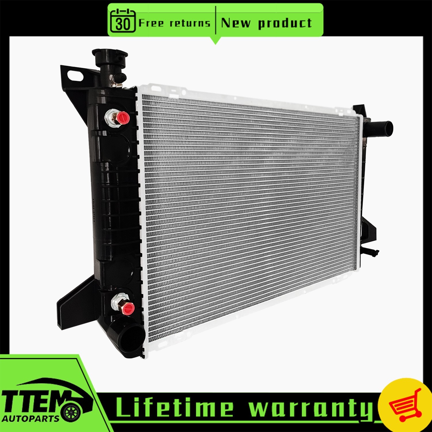 For 1985-1997 Ford F150 F250 F350 5.0L 5.8L AT Radiator OE Style Aluminum 1453