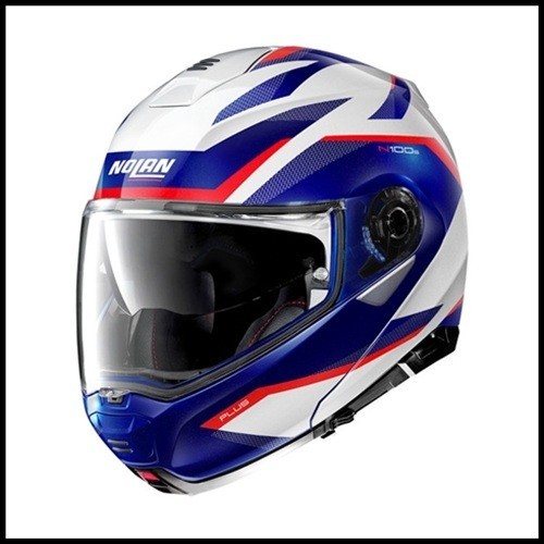 Nolan N100-5 Plus Overland Modular Motorcycle Helmet Blue/White Street XXL