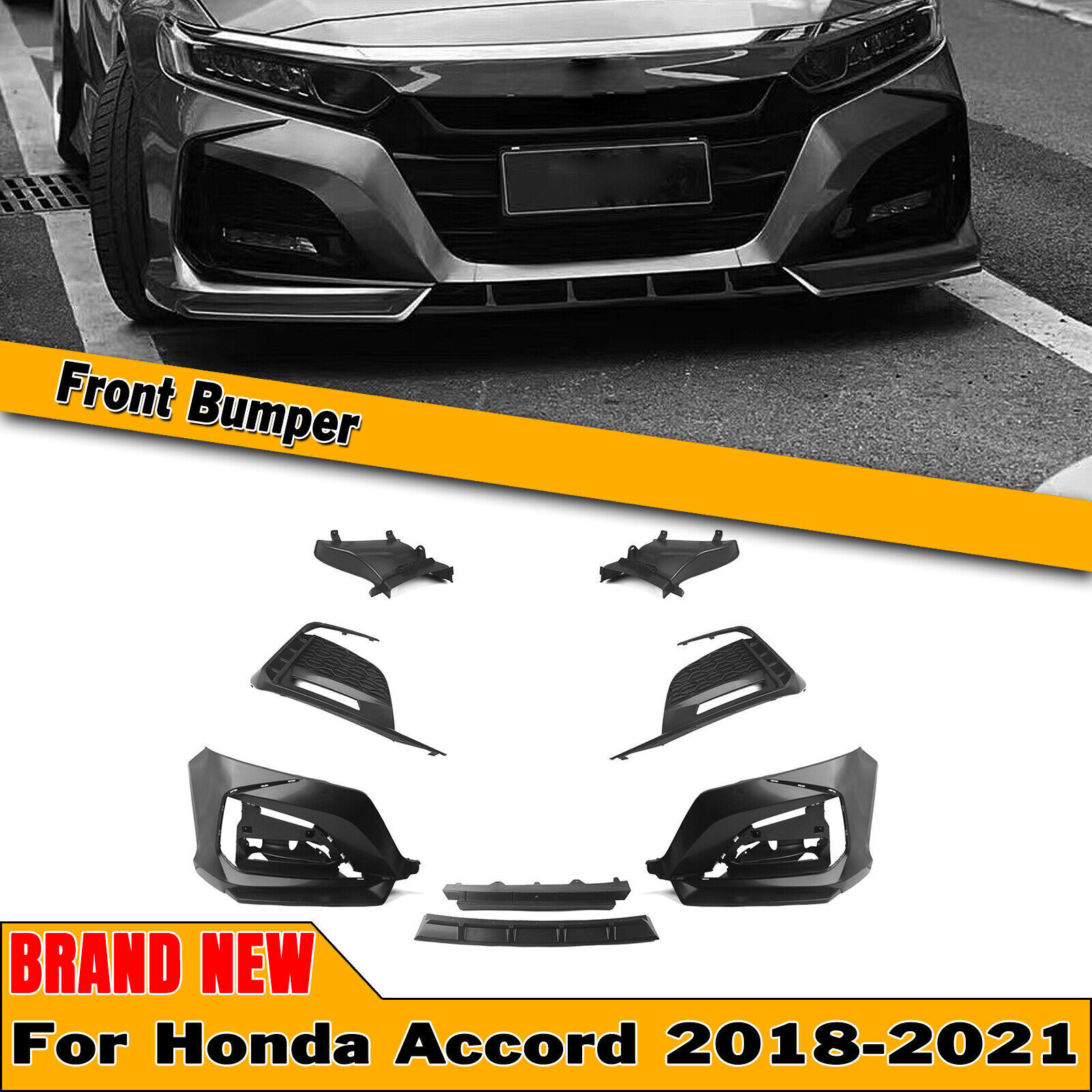 Car Front Bumper Surround Body Kit For Honda Accord 10th 2018-20 2019 2021 YOFER