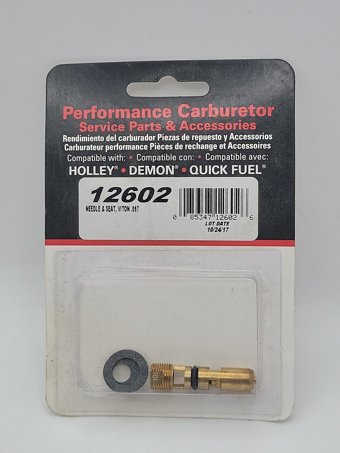 NIP Edelbrock 12602 Adjustable Carburetor Needle & Seat 0.097\