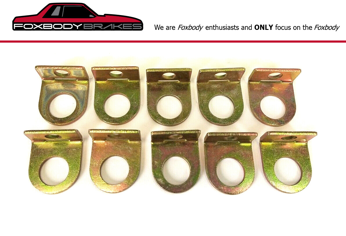 Brake Line Tabs Bolt On or Weld On - Ten (10)