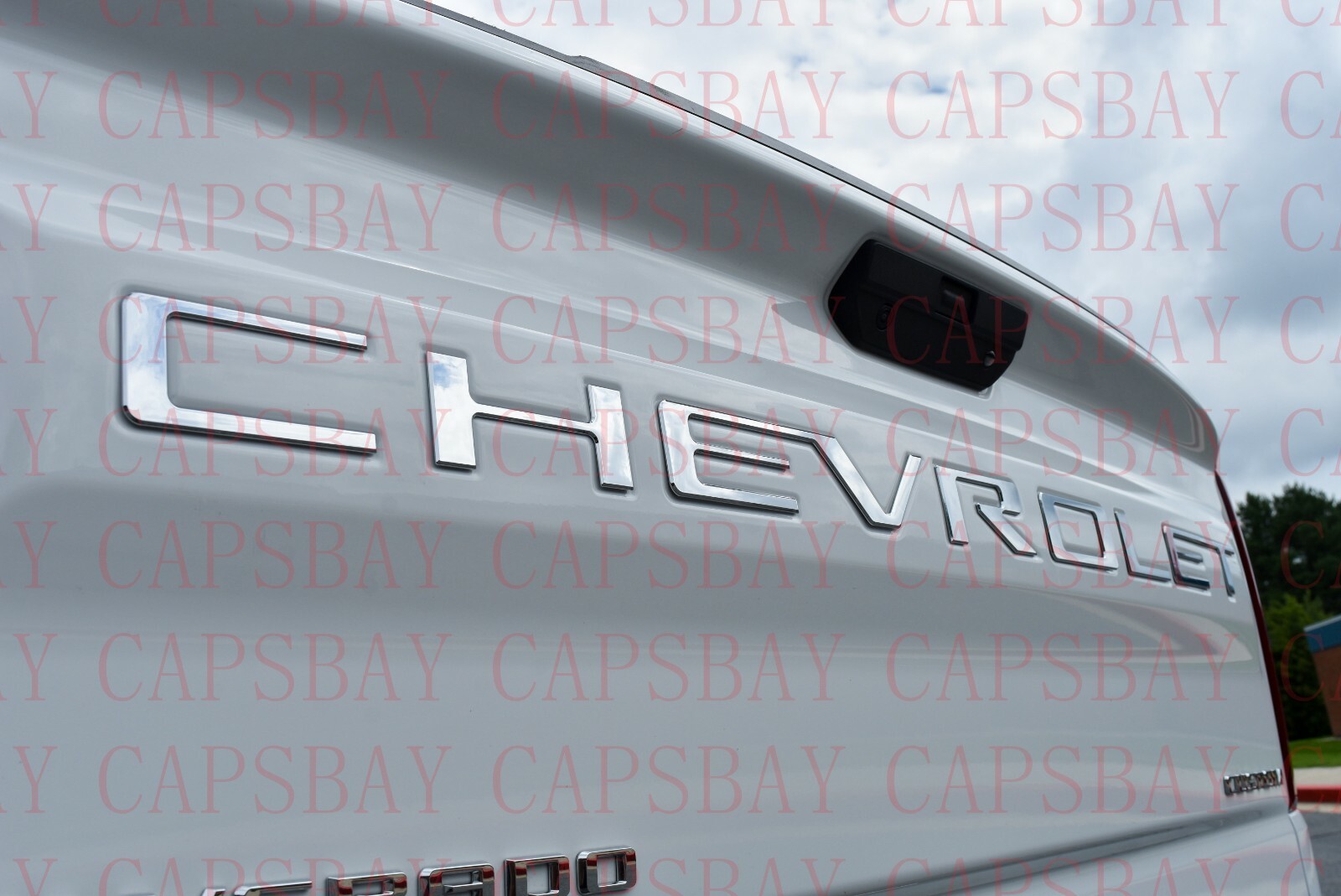 Chrome Chevrolet Raised Tailgate Letter for 2019-2021 Chevy Silverado 1500 2500 