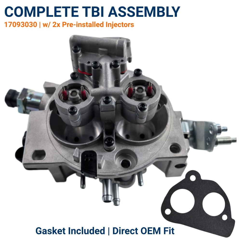 TBI Throttle Body 17093030 w/ Fuel Injector 5235206 For Chevy GMC 4.3L 5.0L 5.7L