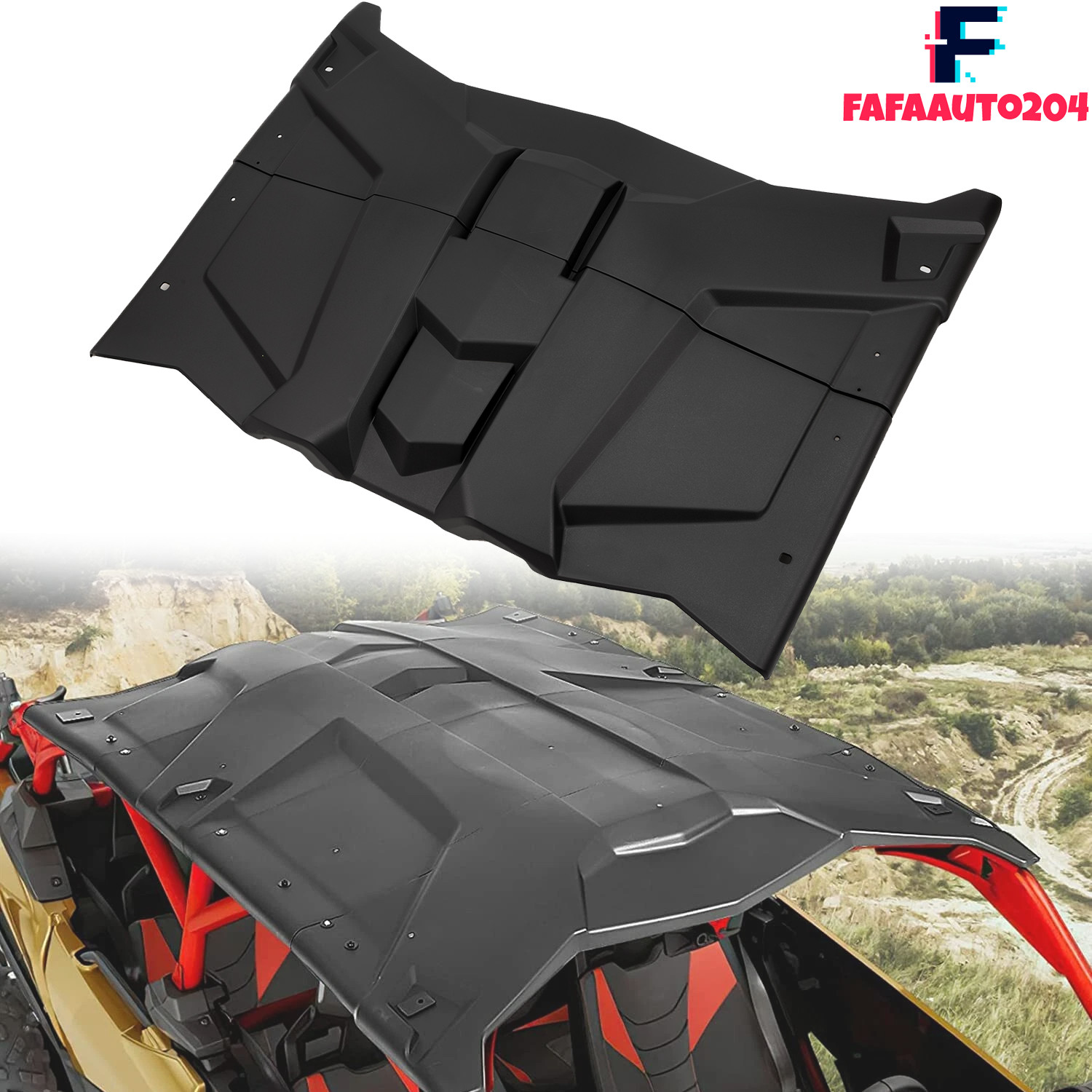 UTV 2-Piece Hard Roof Top Cover For Can Am Maverick X3 RS Turbo 2017-2024