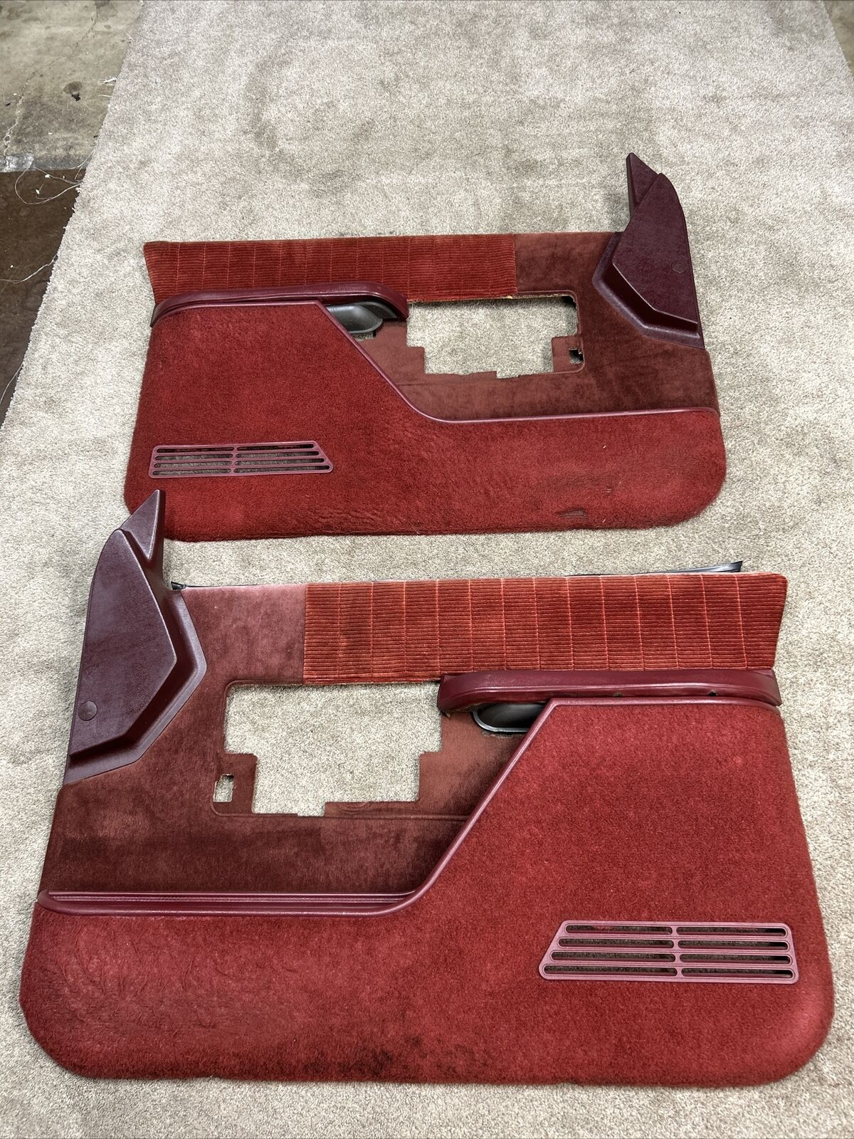 88-94 Chevy Suburban Blazer GMC Jimmy Pair Of Power Door Panels Red OEM OBS Rare