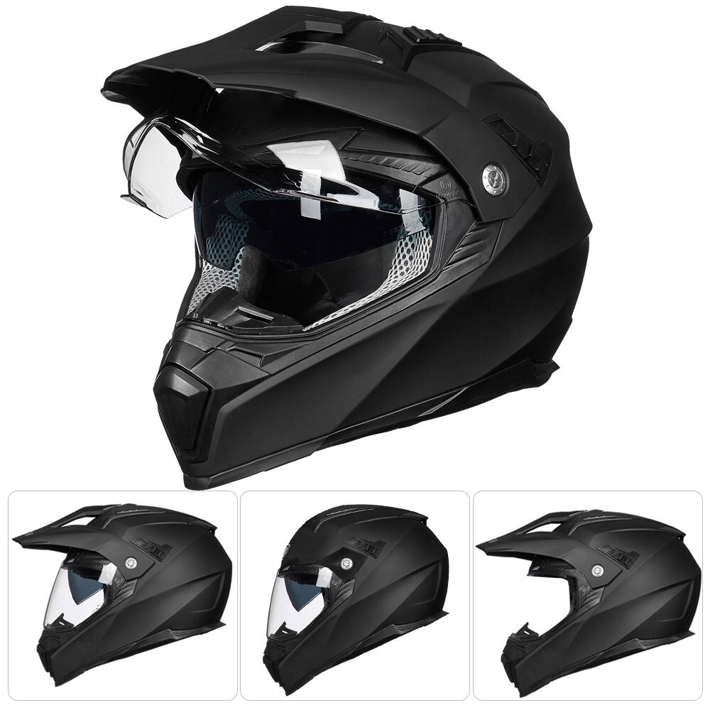 ILM Off Road Motorcycle Dual Sport Helmet Full Face Sun Visor Dirt Bike ATV DOT