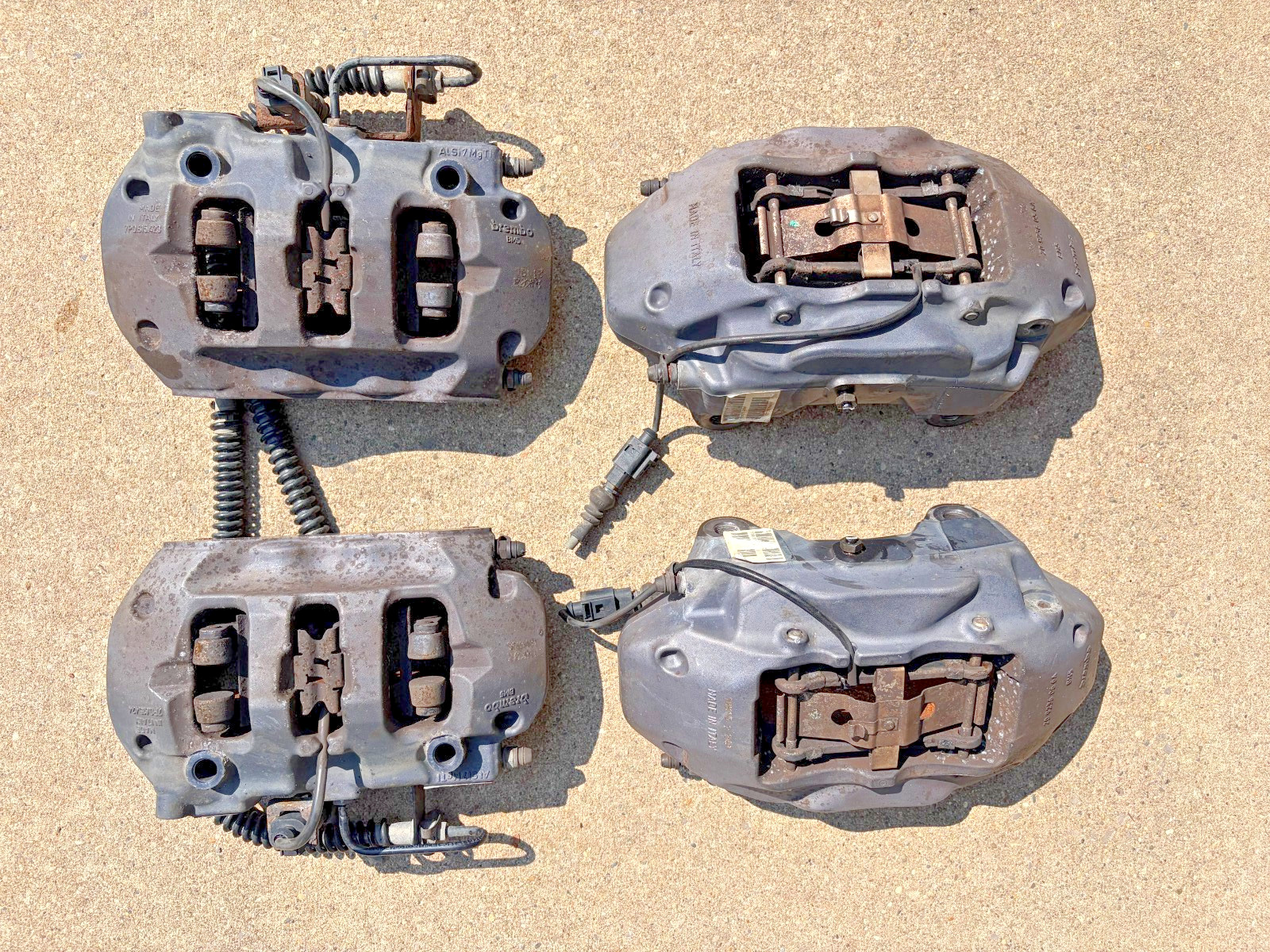 \'11-16 Volkswagen Touareg Porsche Cayenne 958 Brake Caliper Set Front & Rear OEM