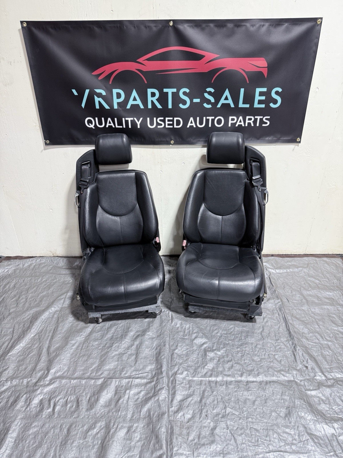 96-02 MERCEDES R129 SL CLASS FRONT LEFT RIGHT SEAT SEATS BLACK OEM Y12XF179565