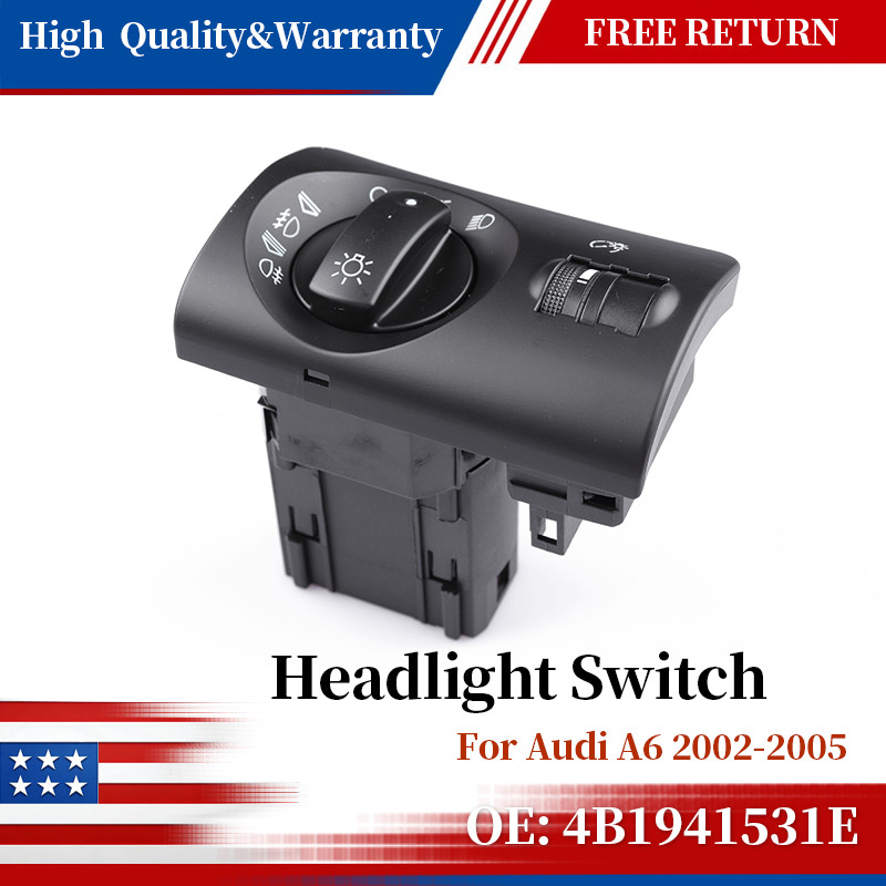 Headlight Headlamp Knob Control Switch For Audi S6 Avant Wagon 4.2L V8 2002-2003