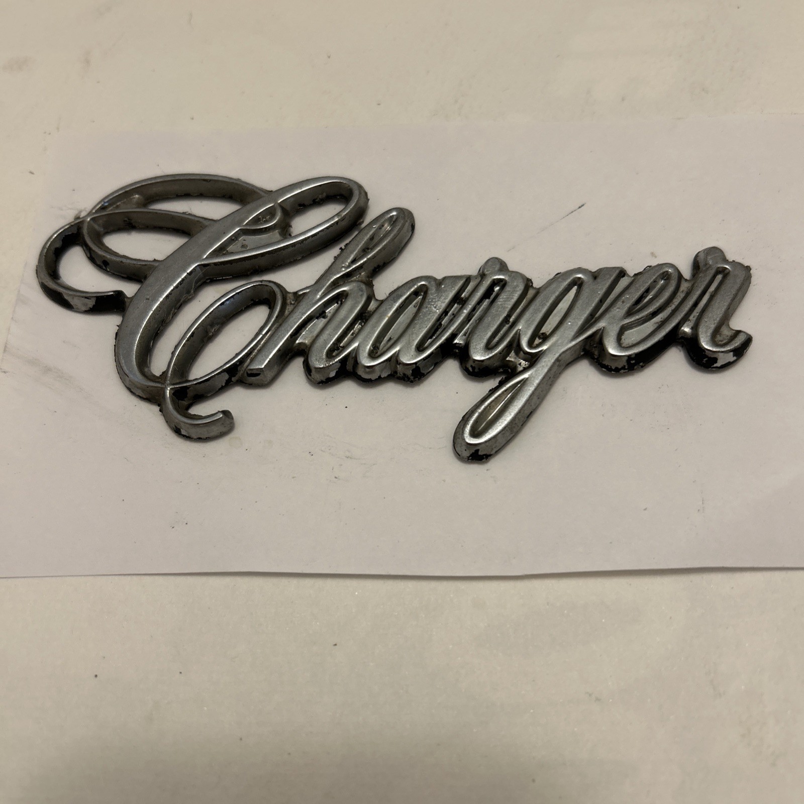DODGE CHARGER EMBLEM OEM #3811404 Late 70’s METAL BADGE STICK ON