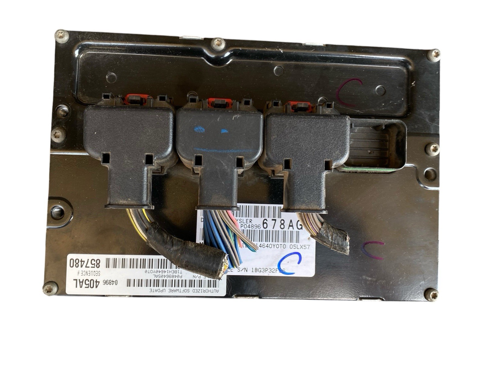 2005 Chrysler 300C Dodge Charger Magnum 5.7 ECU Engine Control Module 04896678AG 2005 Chrysler 300C Dodge Charger Magnum 5.7 ECU Engine Control Module 04896678AG