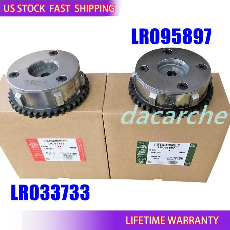 2pcs CAMSHAFT EXHAU INTAKE SPROCKET LR033733 LR095897 Fit Land Rover Evoque 2.0