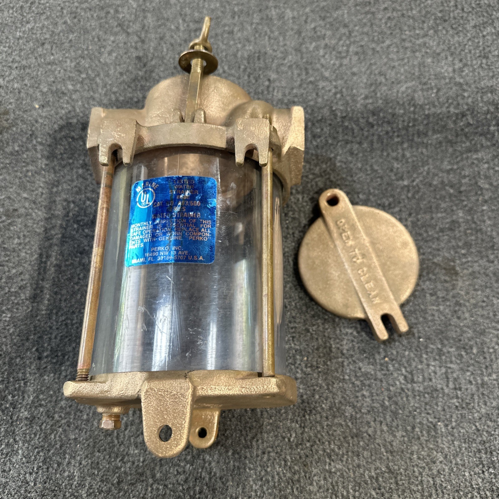 Perko 858E Water Strainer 493/500 Marine Sea Ray Boats