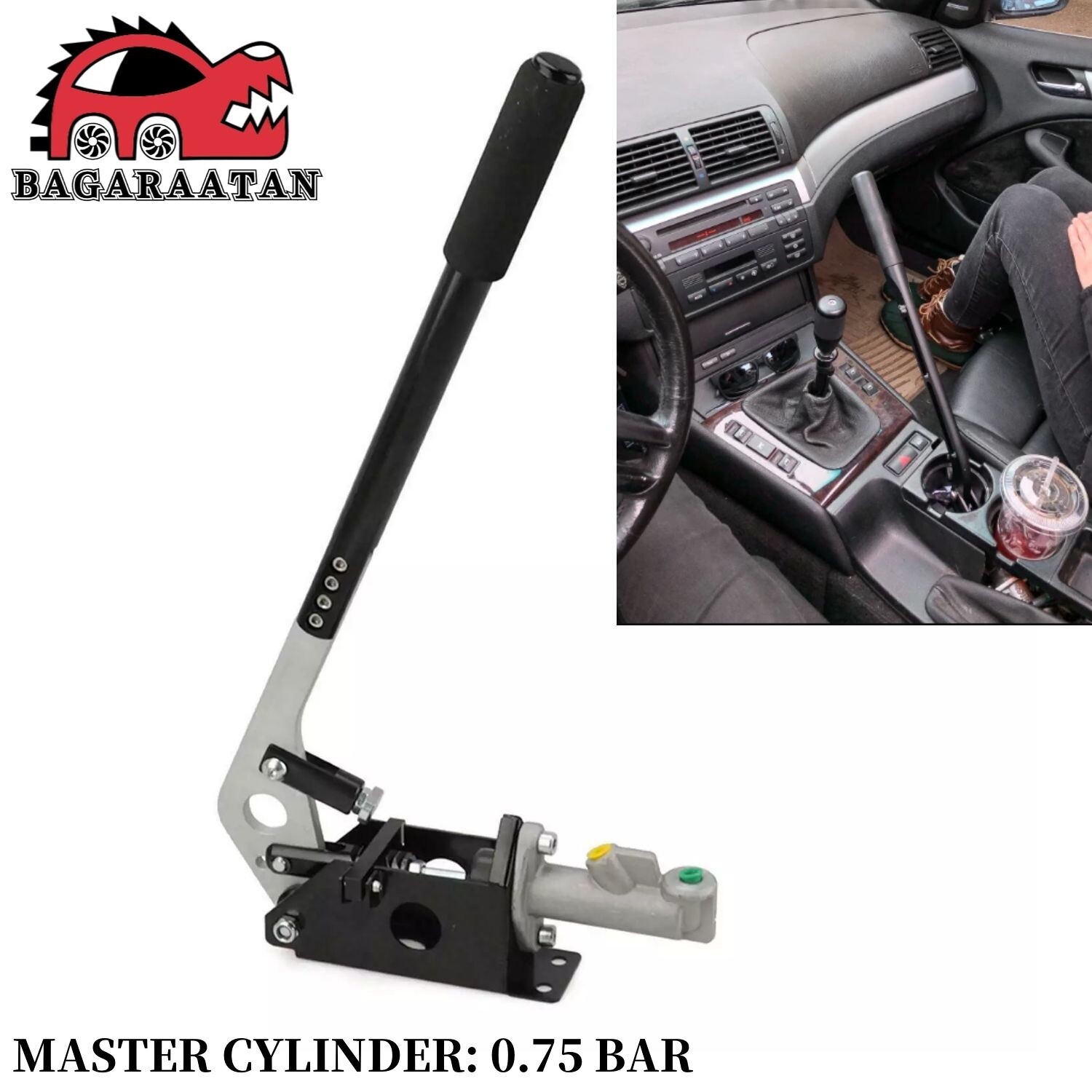 Universal Hydraulic Handbrake Drift Hydro E-Brake Racing Long Level Gear Black