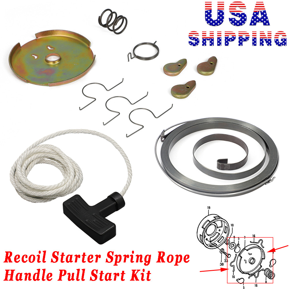 For 70-85 Honda ATC Recoil Starter Spring Rope Handle & Pull Start Rebuild Kit