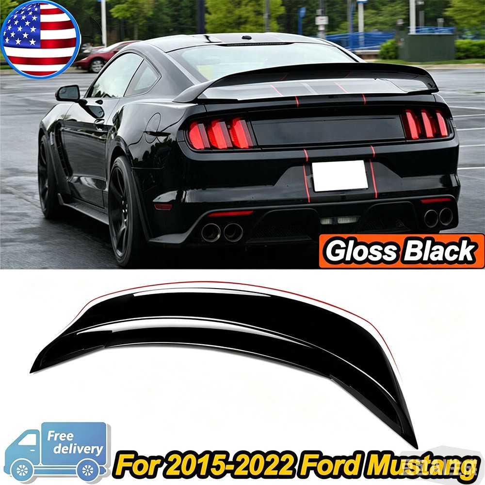 GT350R Style Glossy Black Rear Trunk Spoiler Wing Fits For 15-22 Ford Mustang GT350R Style Glossy Black Rear Trunk Spoiler Wing Fits For 15-22 Ford Mustang