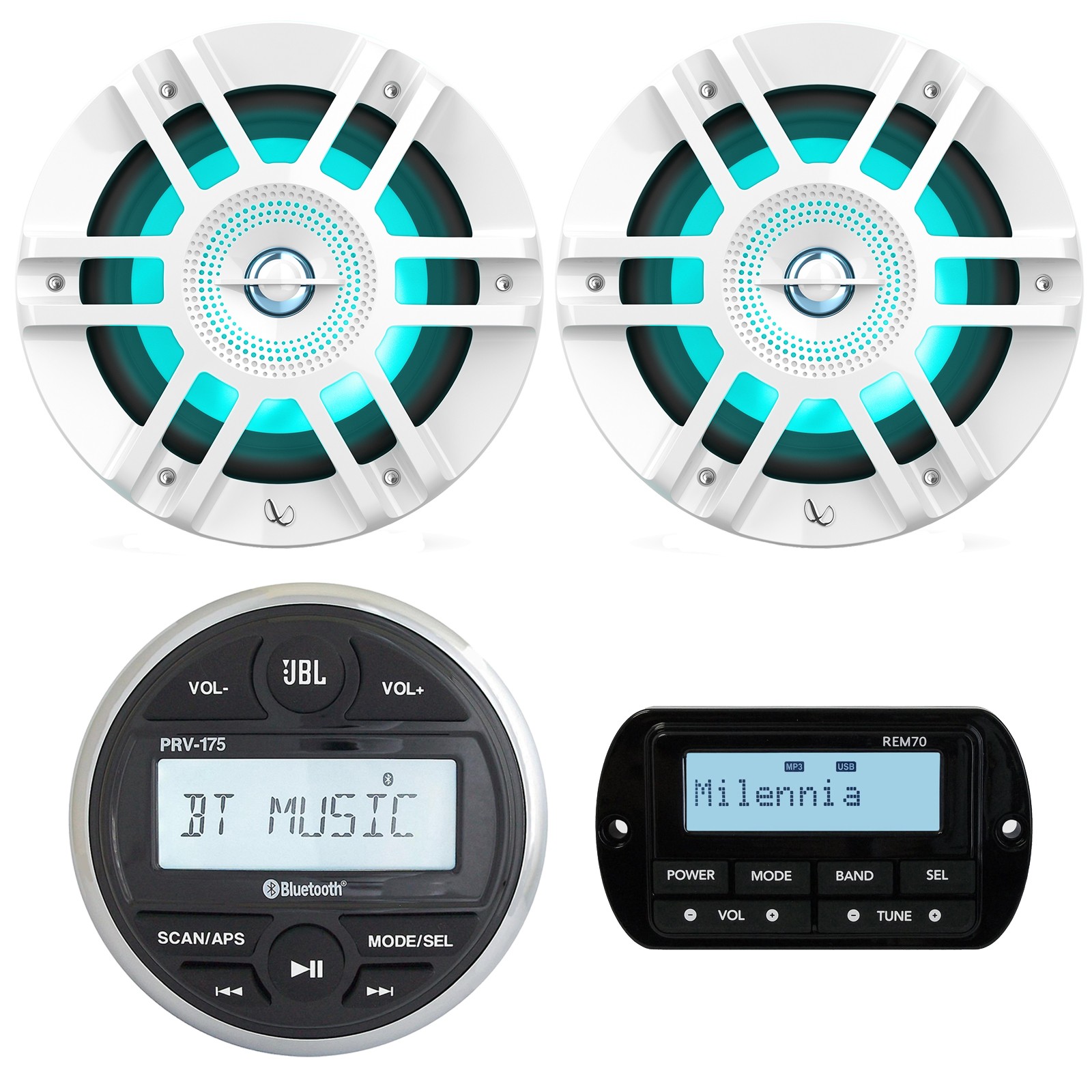 JBL PRV175 Marine Gauge Stereo Receiver, 2X 6.5\