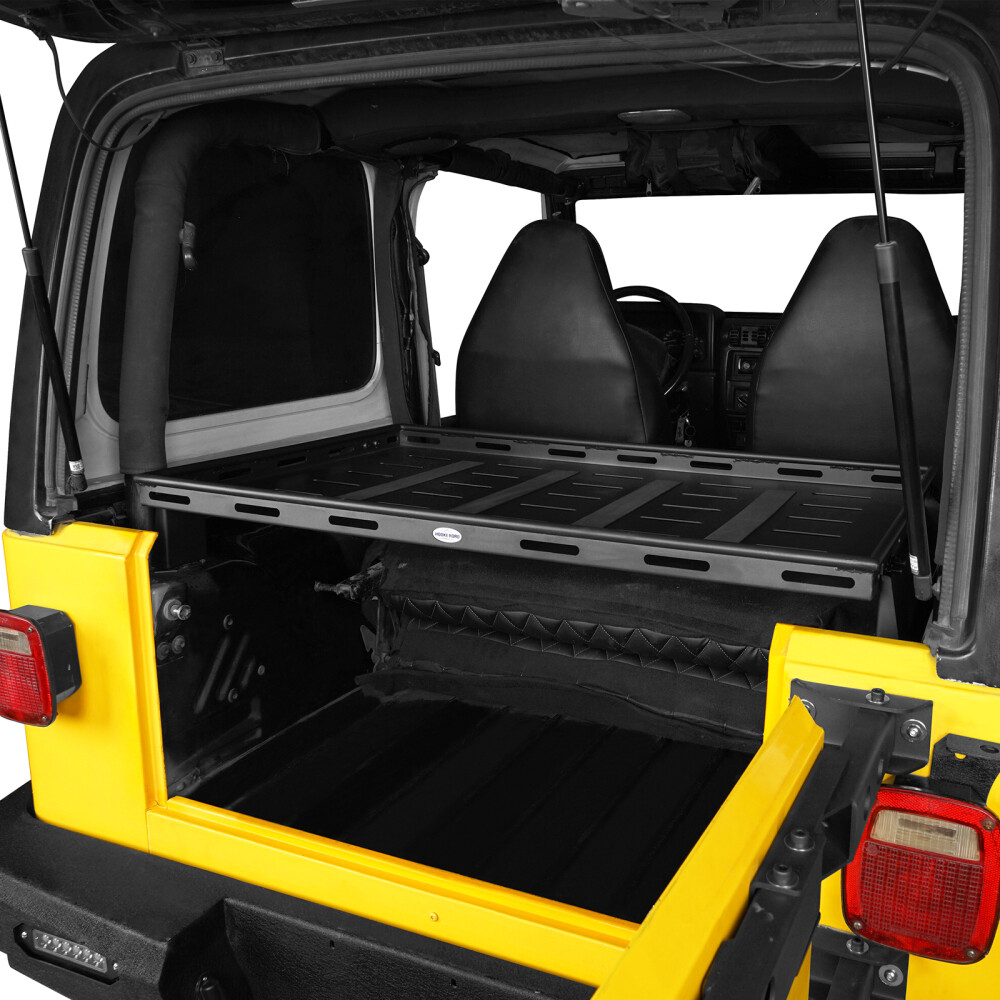 Fit 1997-2006 Jeep Wrangler TJ Textured Steel Trunk Cargo Rack Storage Basket