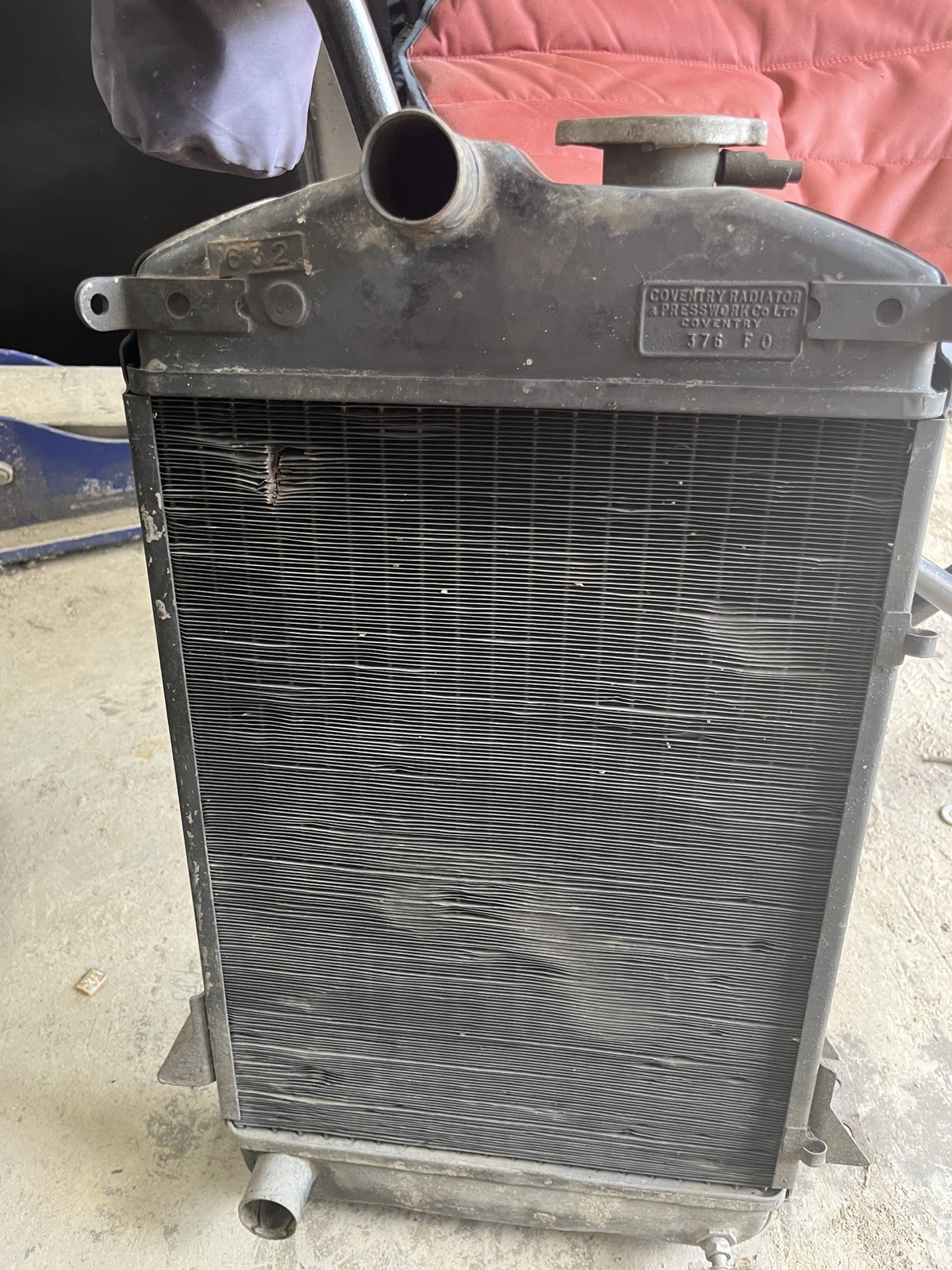 1962 Triumph TR Original Radiator Vintage And Very Clean 1962 Triumph TR Original Radiator Vintage And Very Clean