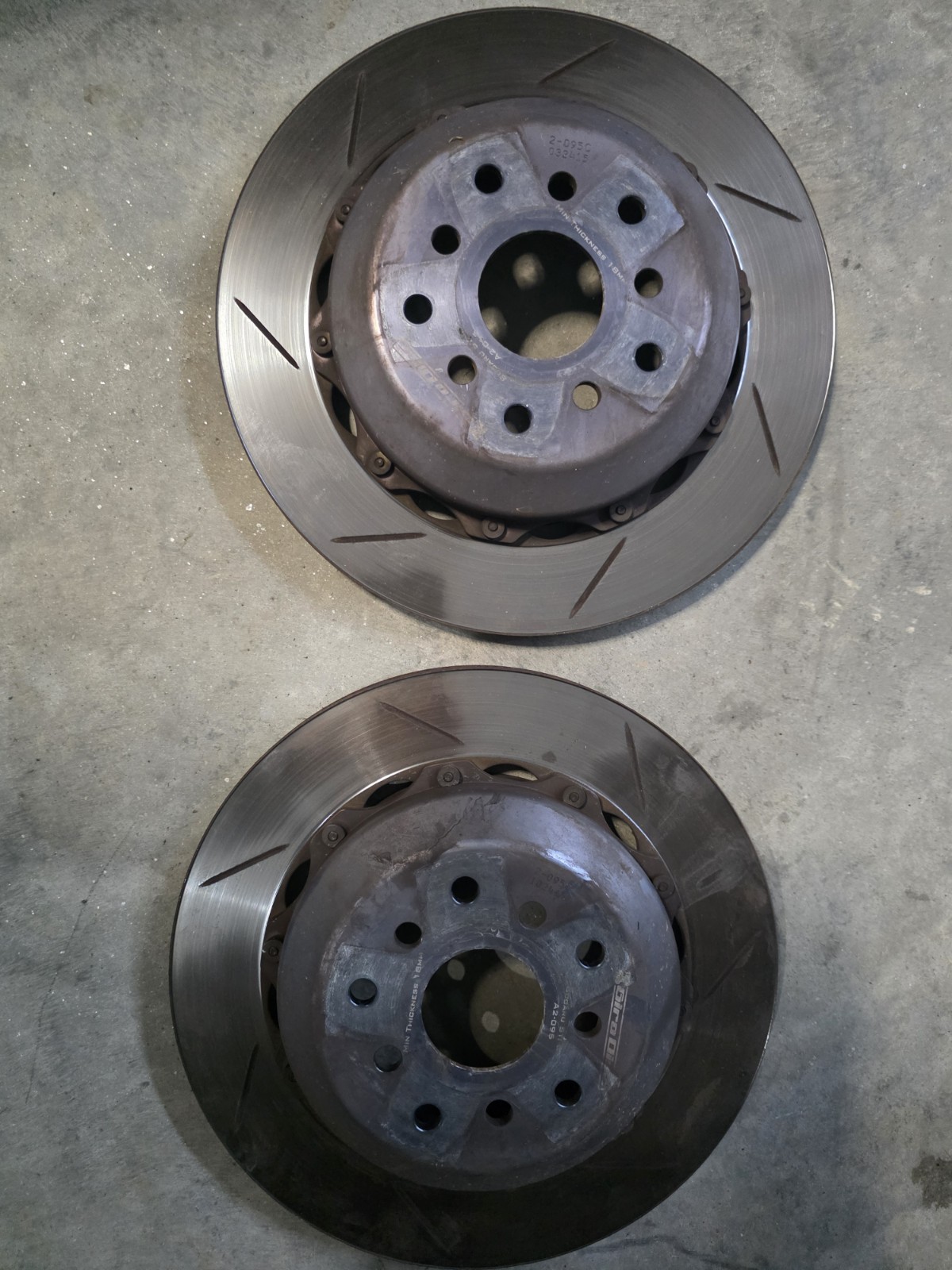 GiroDisc 2 Pieces Floating Slotted Brake Rotors for 08-17 Subaru STI [Rear]