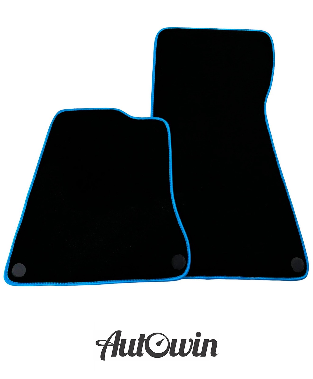 Black Floor Mats with Blue Trim for McLaren MP4-12C (2011-2014)