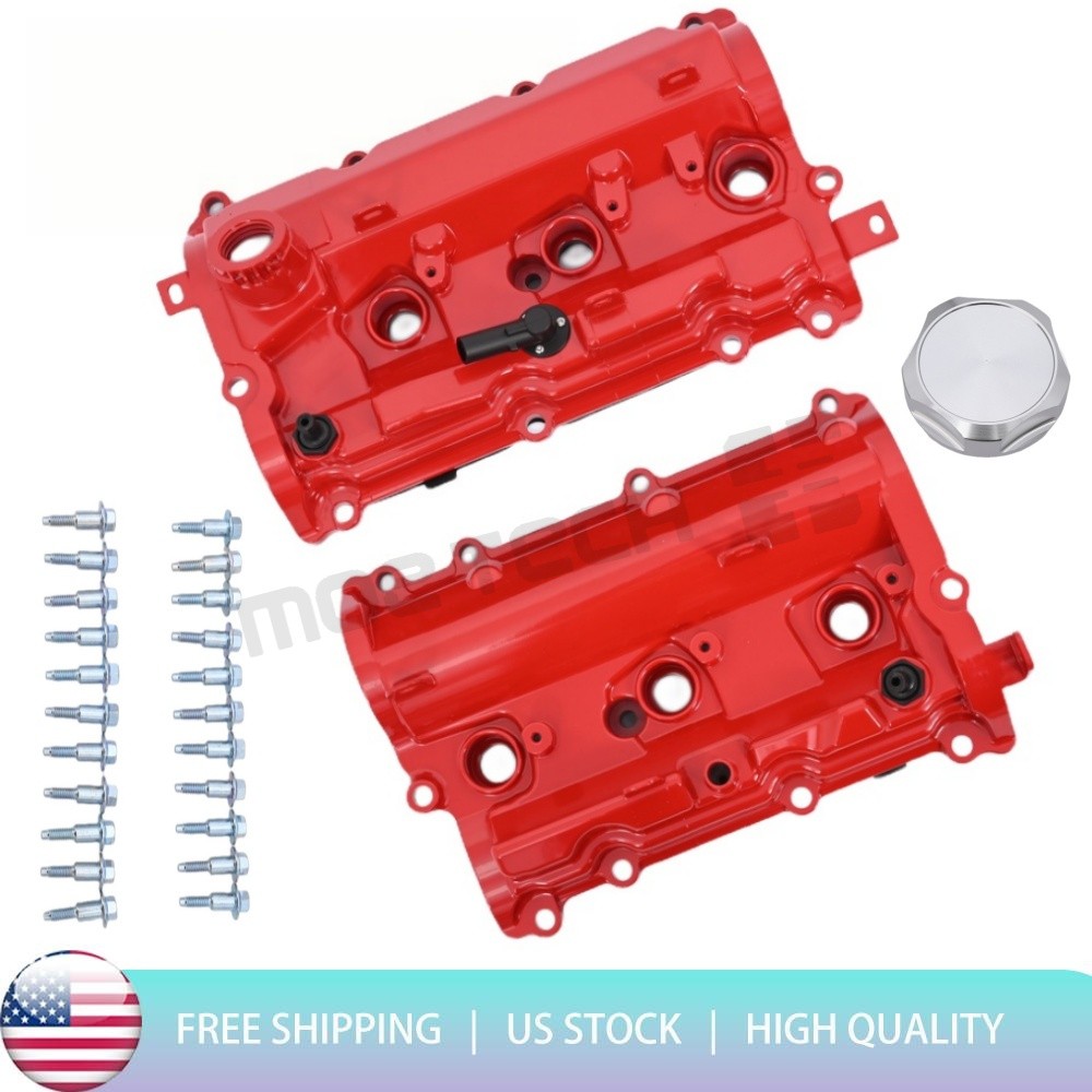 2x Valve Cover Set Upgrade Aluminum for 2008-13 Infiniti G37 2009-20 Nissan 370Z