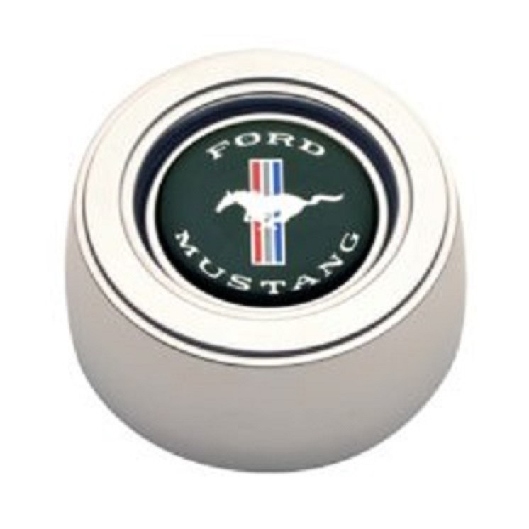 GT Performance Products #11-1525 Horn Button with Mustang Logo - Polished GT Performance Products #11-1525 Horn Button with Mustang Logo - Polished