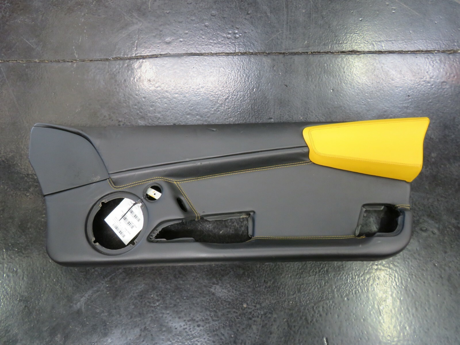 Lamborghini Murcielago, RH, Right, Door Panel, Black/Yellow, Used P/N 417867014B