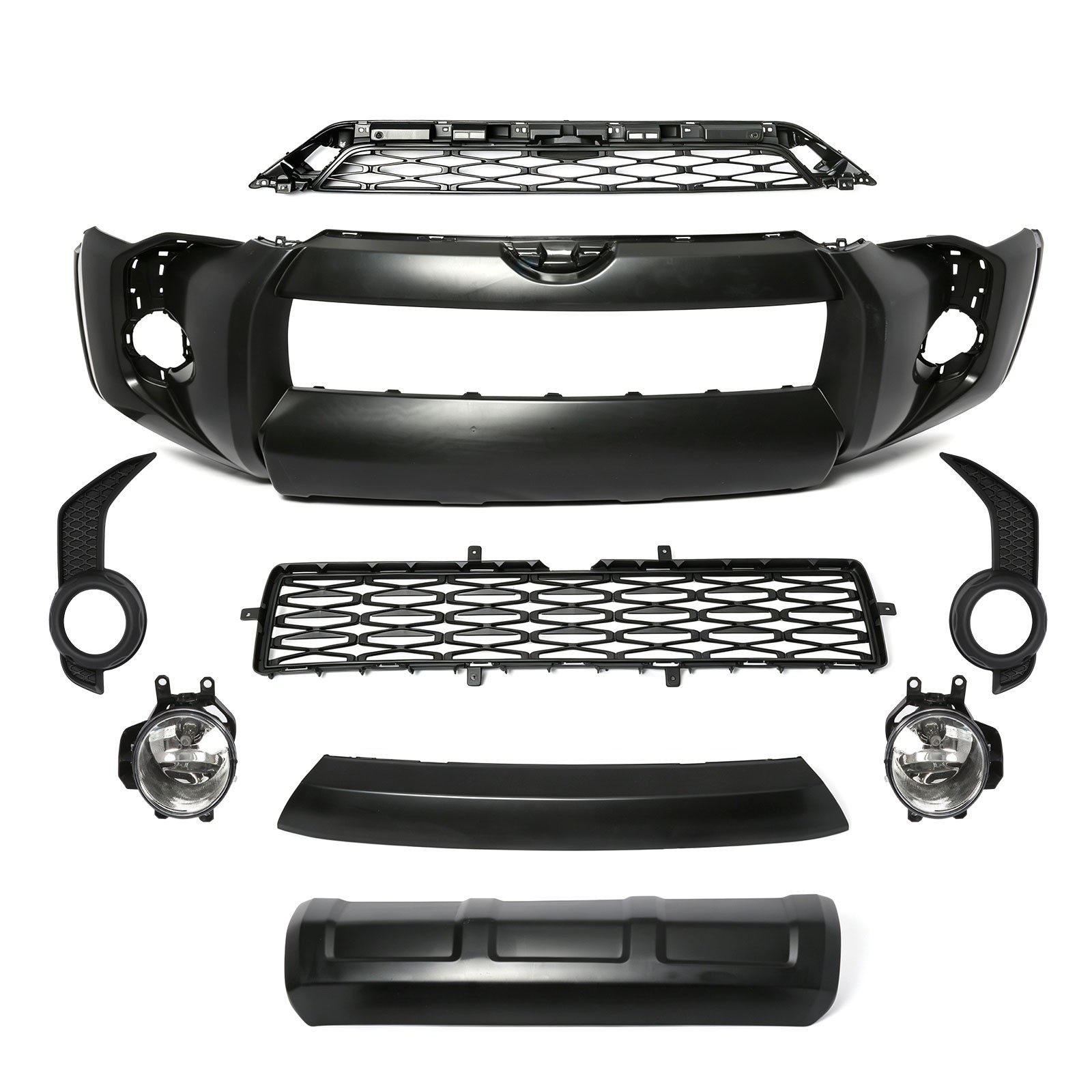 Front Bumper Cover Fascia & Grille Assembly Kit For 2014-2023 Toyota 4Runner