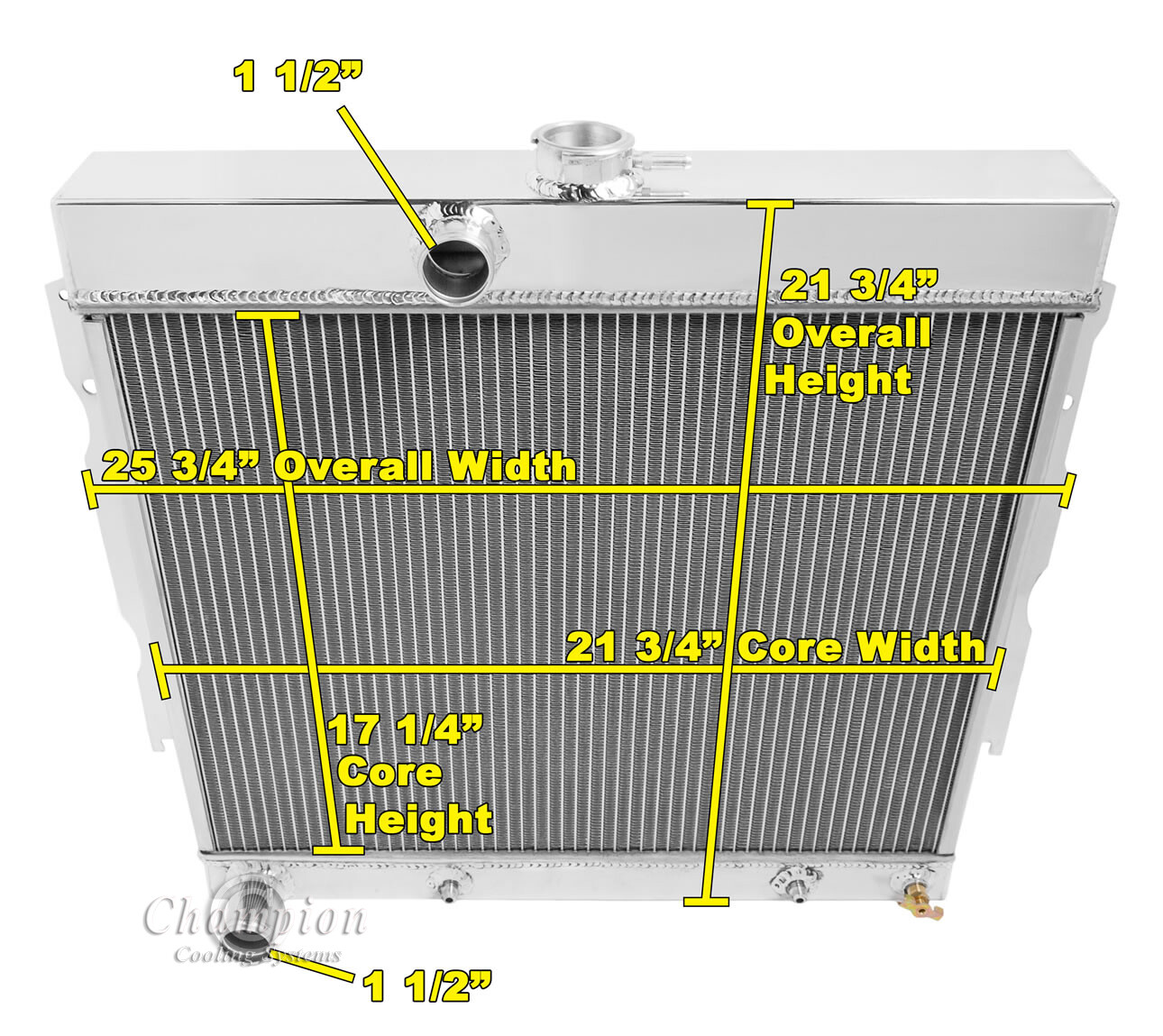 4 Row Queen Champion Radiator 22\