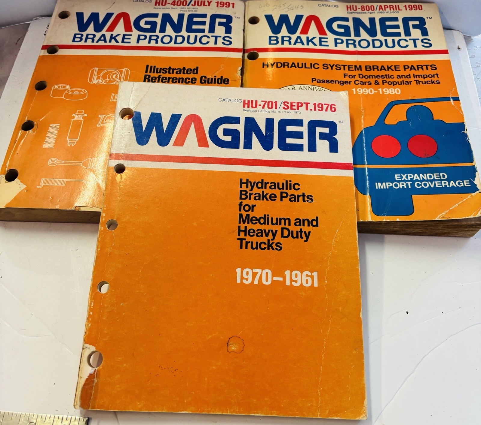3 Wagner Brake Products Parts Catalog 1976 1990 1991