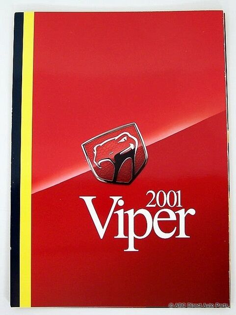 2001 Dodge Viper RT/10 & GTS Dealer Sales Brochure