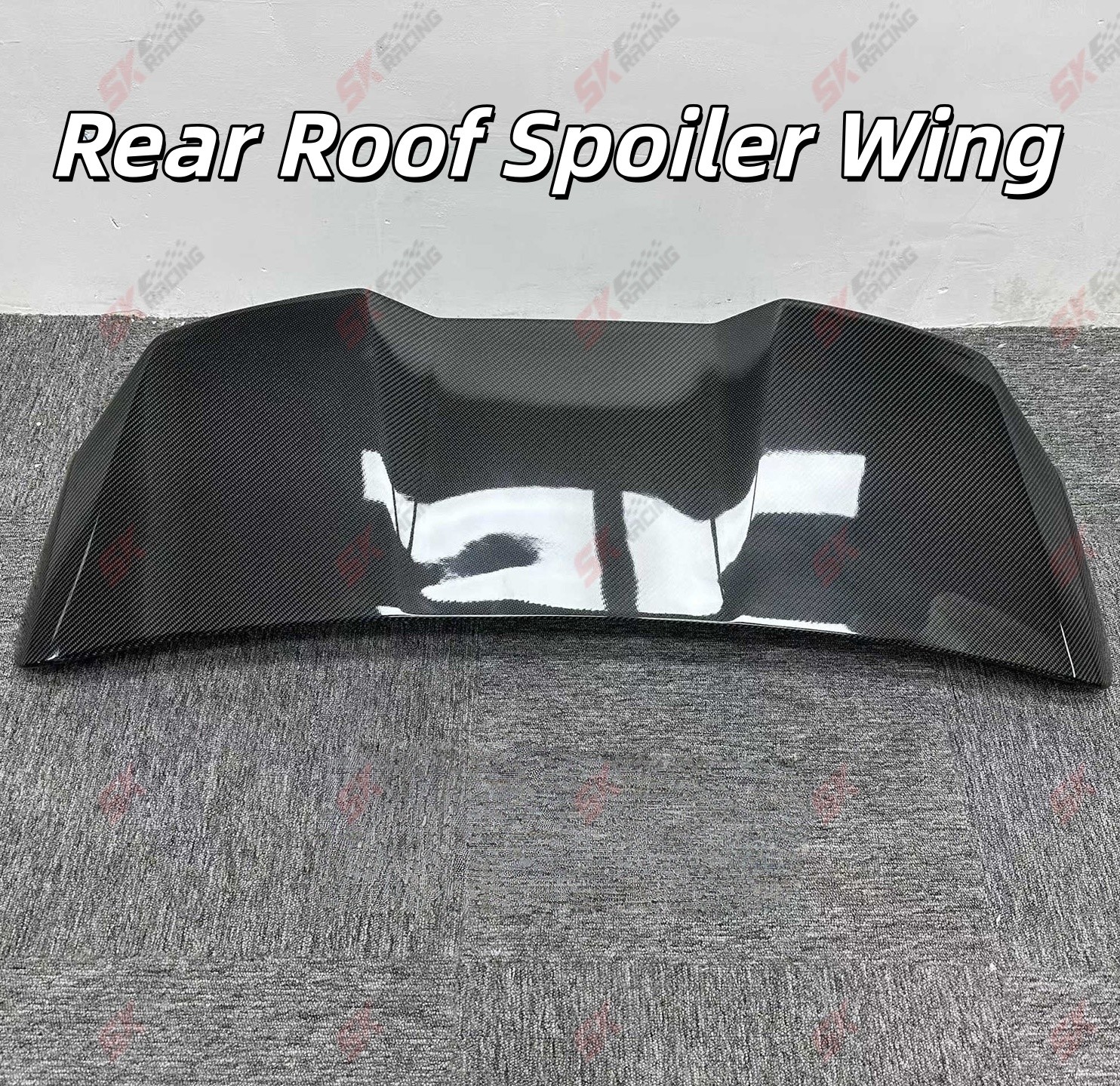 Fits Audi RS6 Avant C8 2021-2026 Real Carbon Fiber Rear Middle Spoiler+Roof Wing