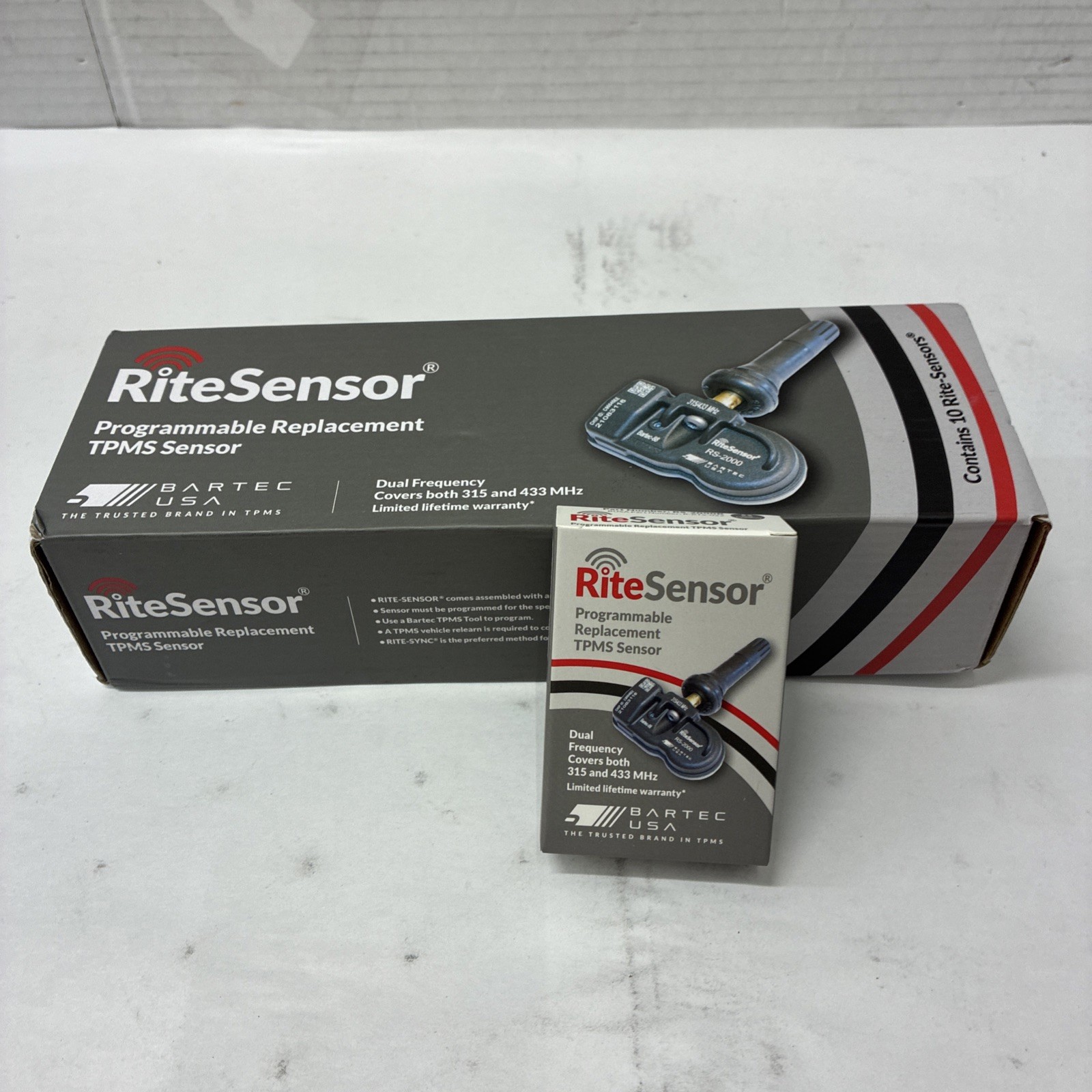 RiteSensor Programable TPMS Sensor Dual Frequency 315 and 433 MHz, 10 Pcs RiteSensor Programable TPMS Sensor Dual Frequency 315 and 433 MHz, 10 Pcs