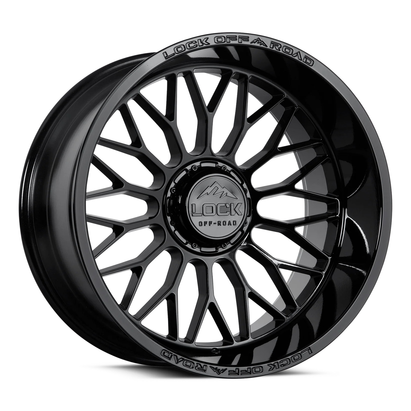 22x10 Lock Extreme Rampage Gloss Black  Wheel 8x170 (-18mm)