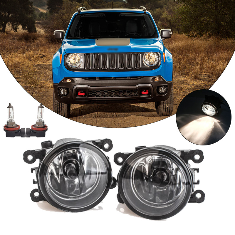 For 2015-2018 Jeep Renegade Clear Lens Bumper Fog Light Lamp Pair OE Replacement For 2015-2018 Jeep Renegade Clear Lens Bumper Fog Light Lamp Pair OE Replacement