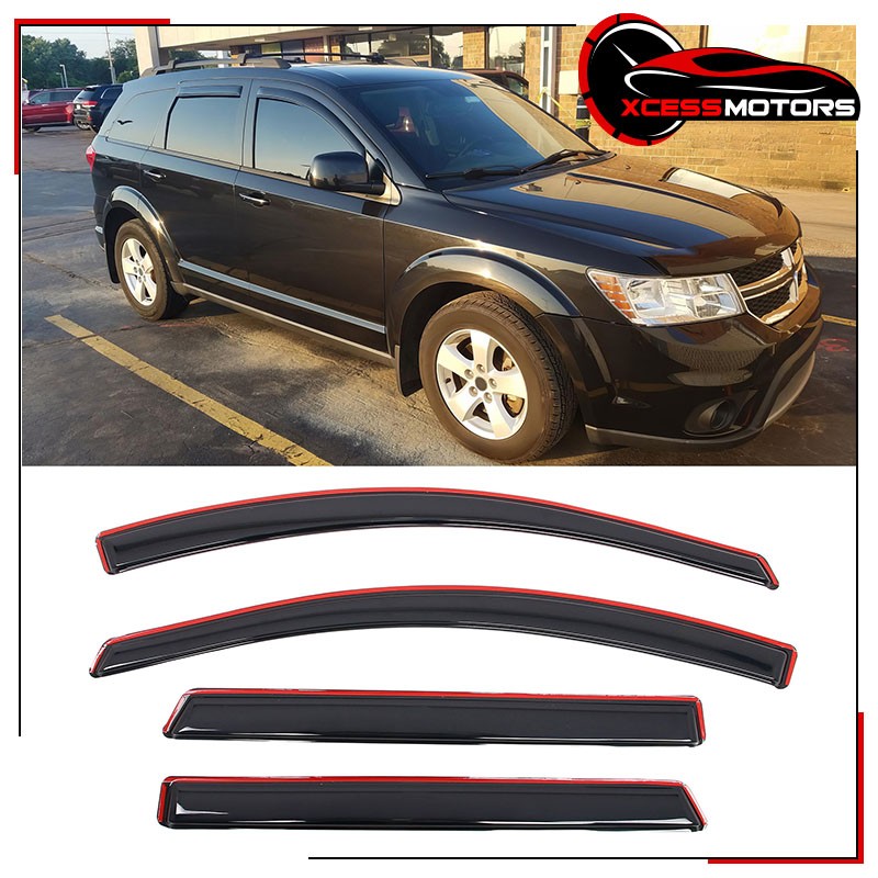 Fits 09-20 Dodge Journey In-Channel Window Visors Side Door Vent Shade Guards