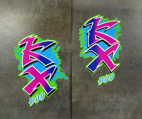 1990 90' Kawasaki KX 500 Radiator Shroud 2pc pegatinas Decals Stickers Graphics 1990 90' Kawasaki KX 500 Radiator Shroud 2pc pegatinas Decals Stickers Graphics