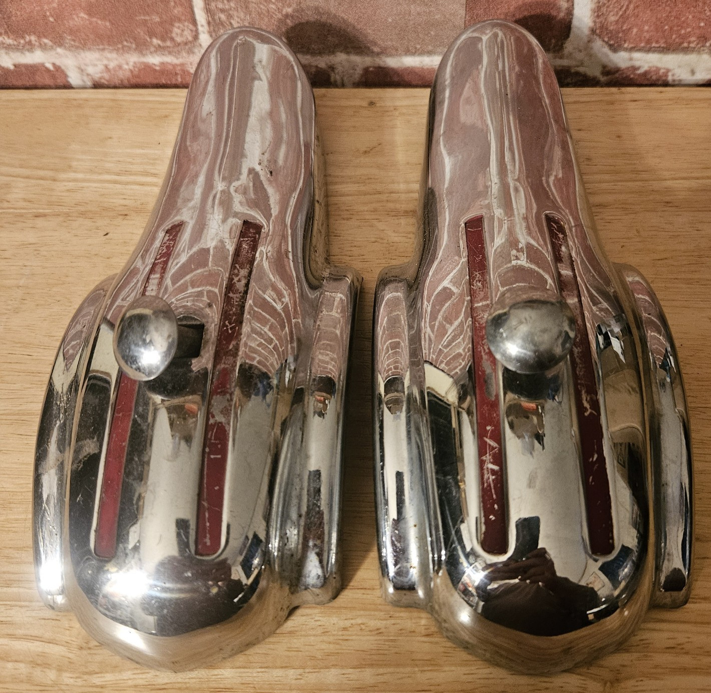 VINTAGE GM, FORD CHROME BUMPER OVERRIDER GUARDS - ORIGINAL PARTS VINTAGE GM, FORD CHROME BUMPER OVERRIDER GUARDS - ORIGINAL PARTS
