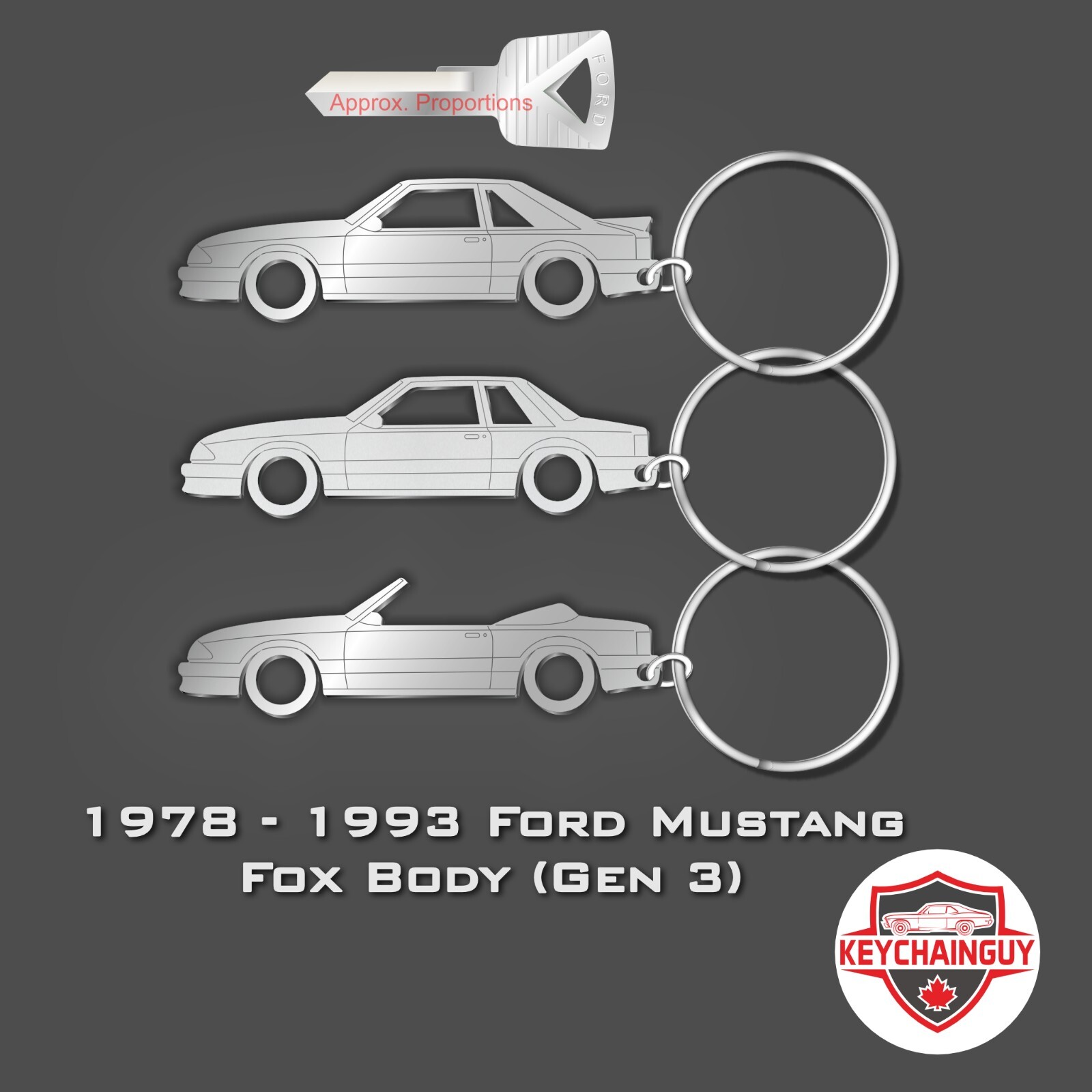 Foxbody Mustang Keychains