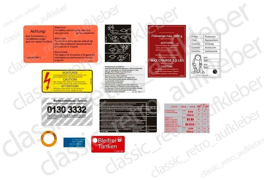 Restoration Sticker decals Set Compatible with E30 models