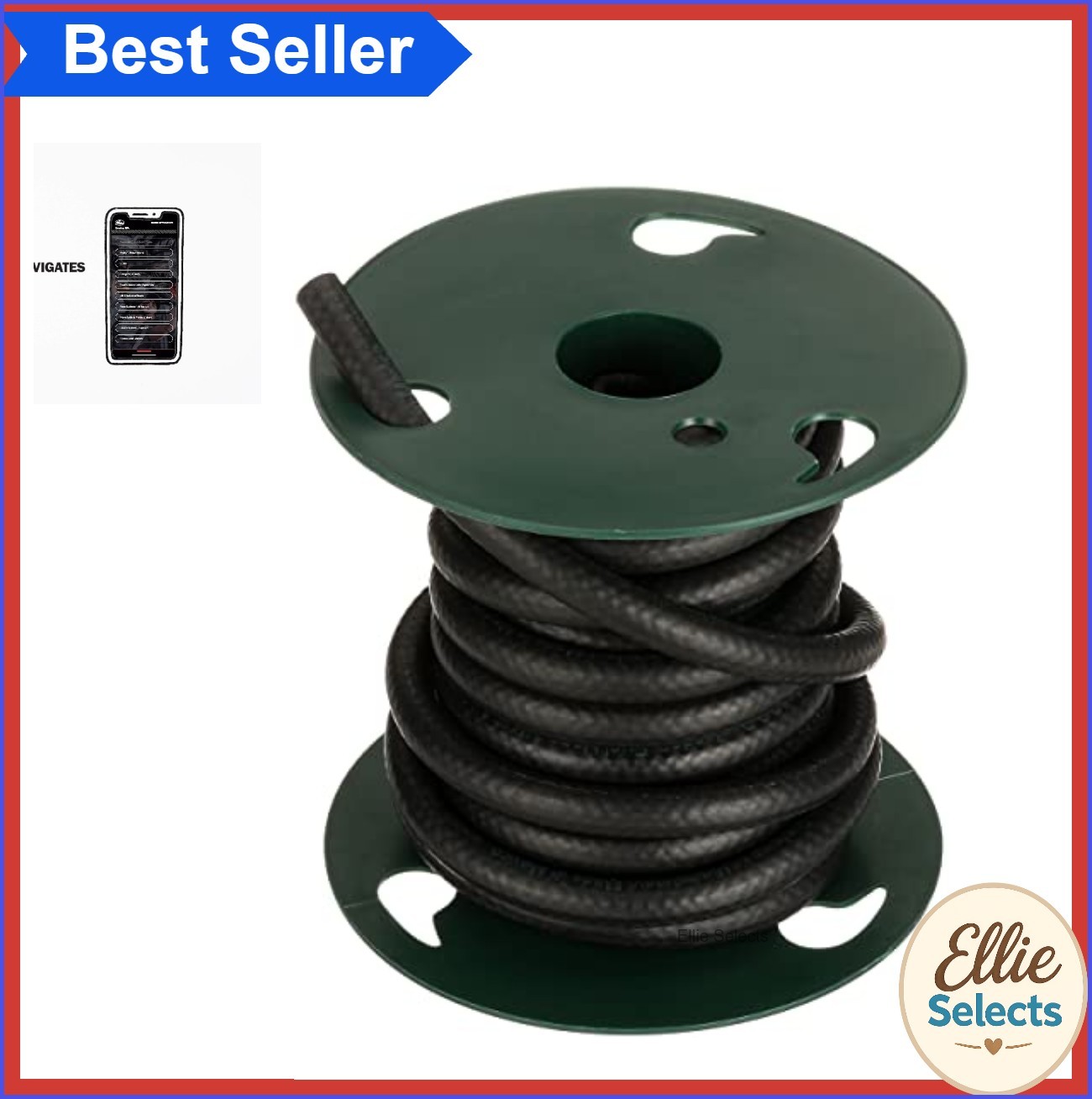 Fuel Line Hose 1/4 Inch 25 Ft Thermoplastic Rubber 50 PSI Ozone Resistant For