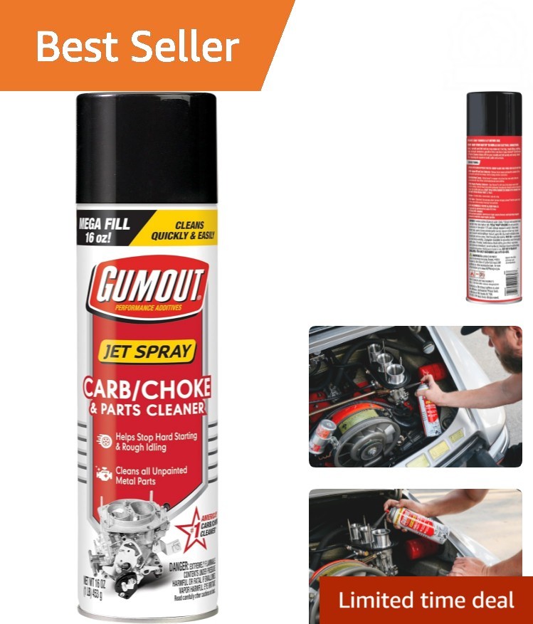 16 oz Carb and Choke Cleaner Jet Spray - Unscented Engine Maintenance Solution
