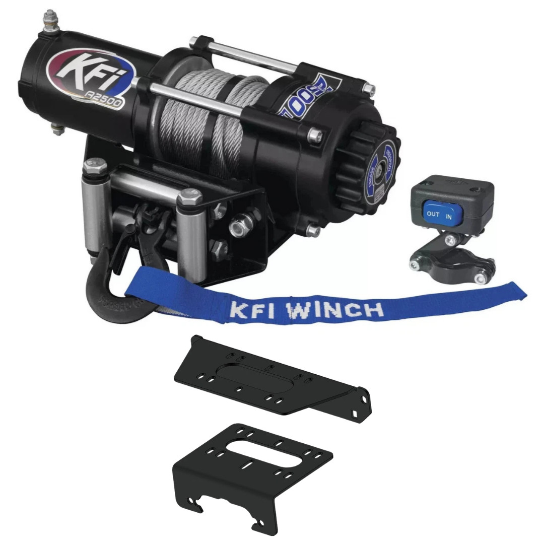 KFI UTV 2500lbs Winch & Mount 102170 Kit 2021-2026 Polaris Ranger 1000 EPS