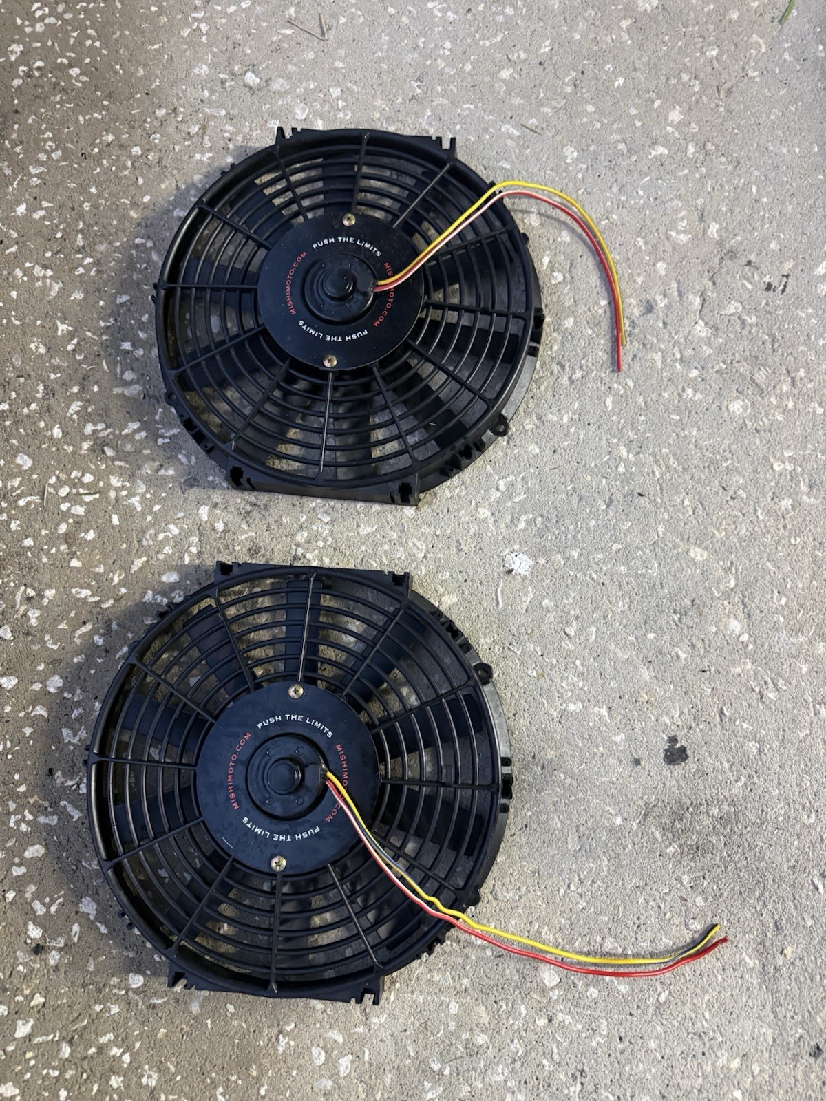 TWO USED 12 Inch Mishimoto Slim Electric Puller Fans 1150 CFM