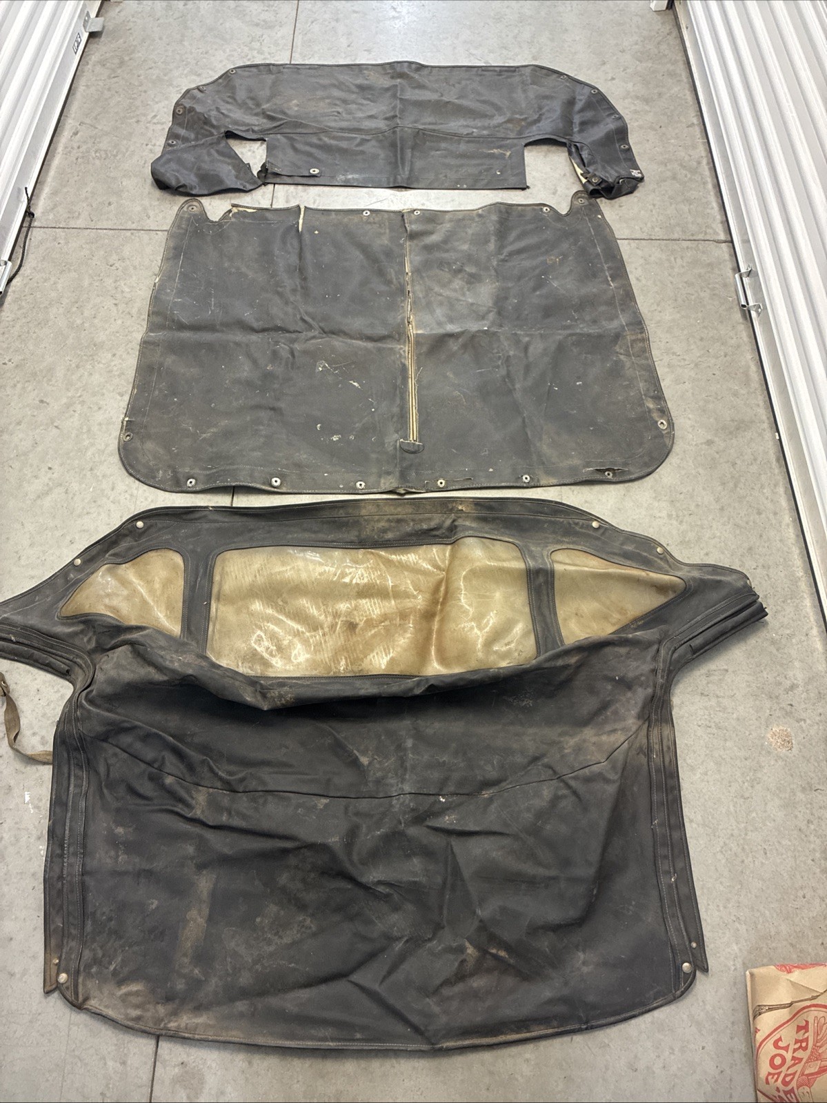 MGB MG MGA CONVERTIBLE TOP WITH Extras See Picture Cockpit Tonneau Cover Lot OEM