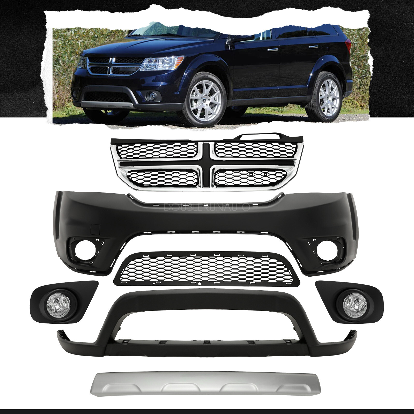 For 2011-2020 Dodge Journey Front Bumper Cover Complete