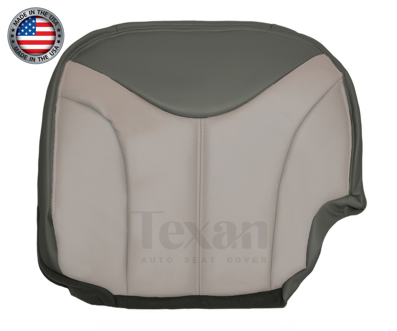 2000, 2001, 2002 GMC Sierra Denali C3 Driver Bottom Leather Seat Cover 2 Tone